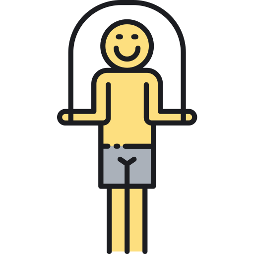 man jumping rope smilingly