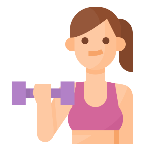 woman doing biceps curls with dumbbell