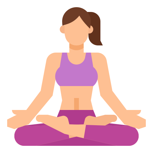 person doing yoga stretches