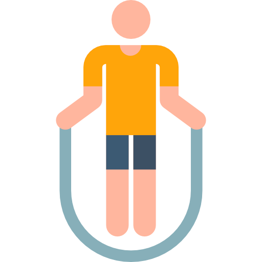 athlete jumping rope indoors