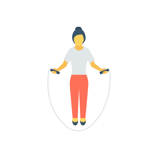 woman jumping-rope up